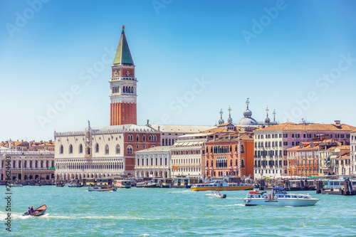Doge's Palace in Venice on a summer day. Scenic travel background. © Funny Studio