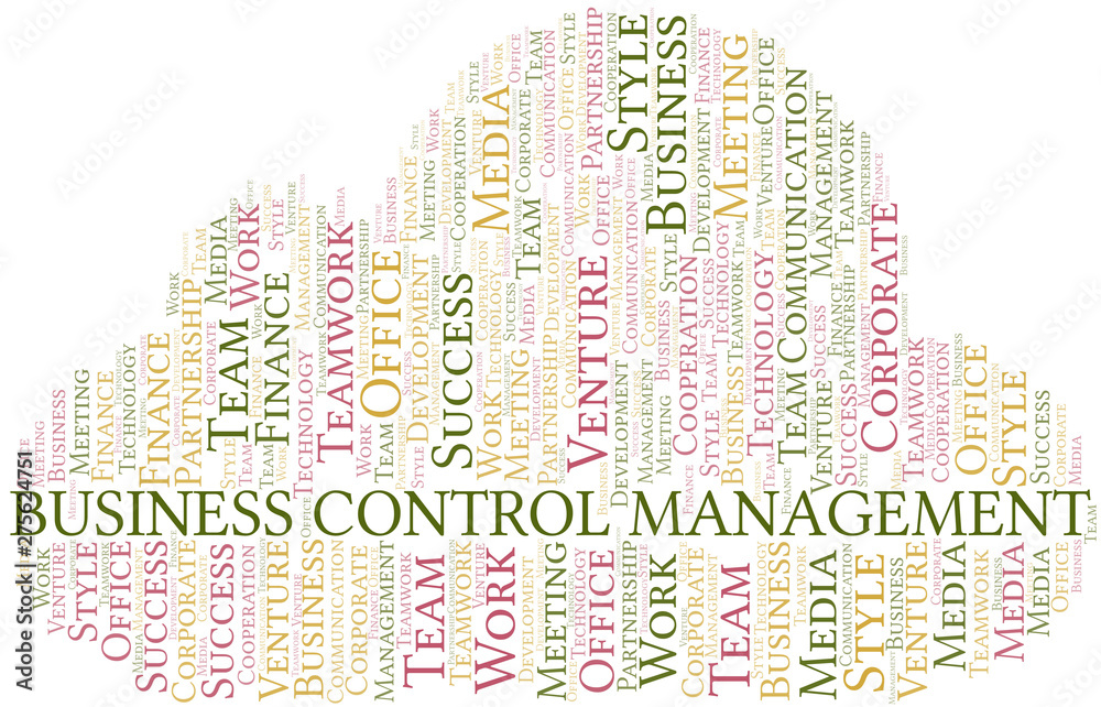 Obraz premium Business Control Management word cloud. Collage made with text only.