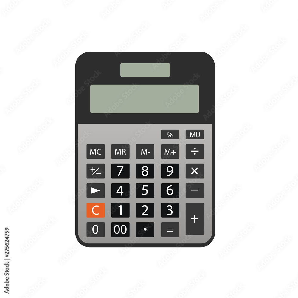 calculator isolated on white background illustration vector