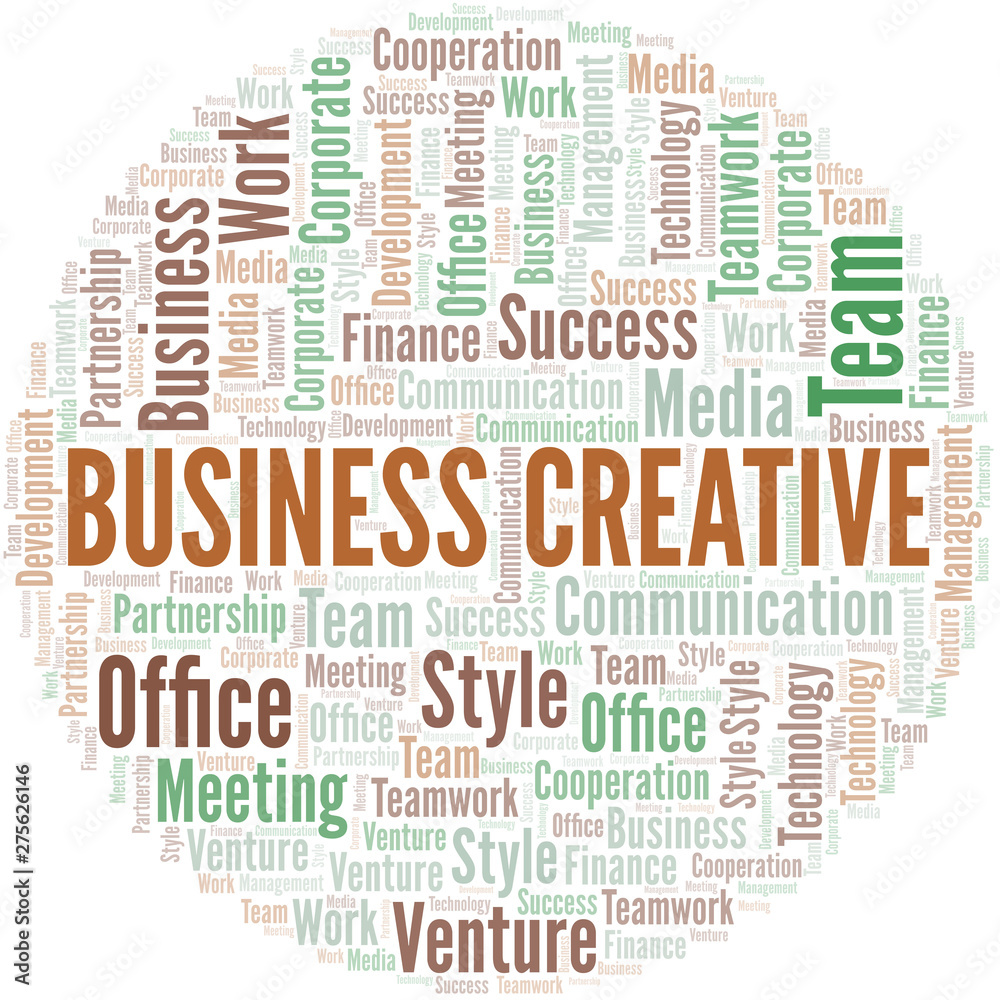 Business Creative word cloud. Collage made with text only. Business Creative word cloud. Collage made with text only.