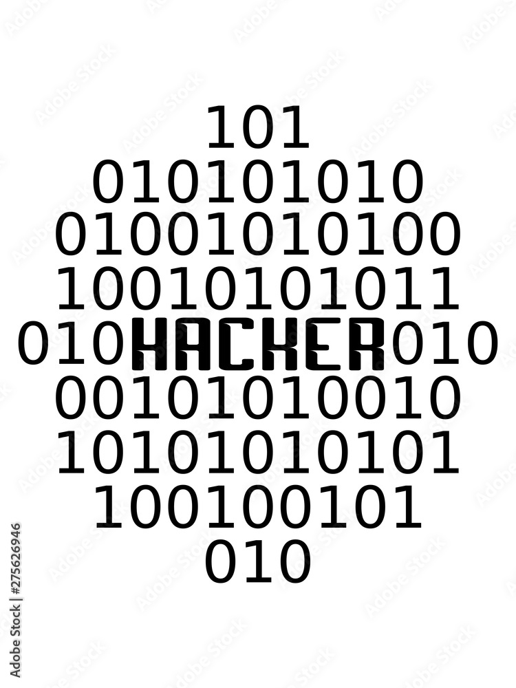 Fototapeta premium kreis rund hacker 10010101 Zahlen muster computer programmieren nerd sprache internet geek online logo design cool technik reihen viele