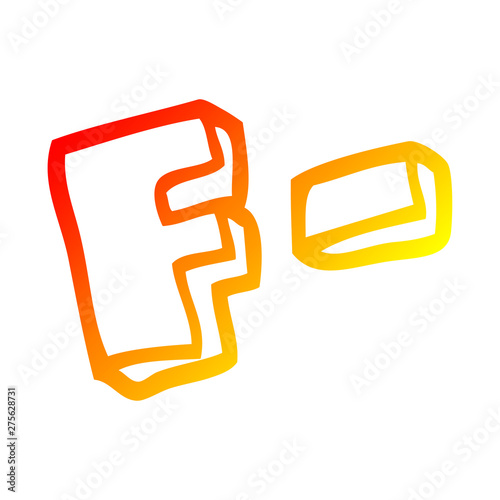 warm gradient line drawing cartoon letter grades