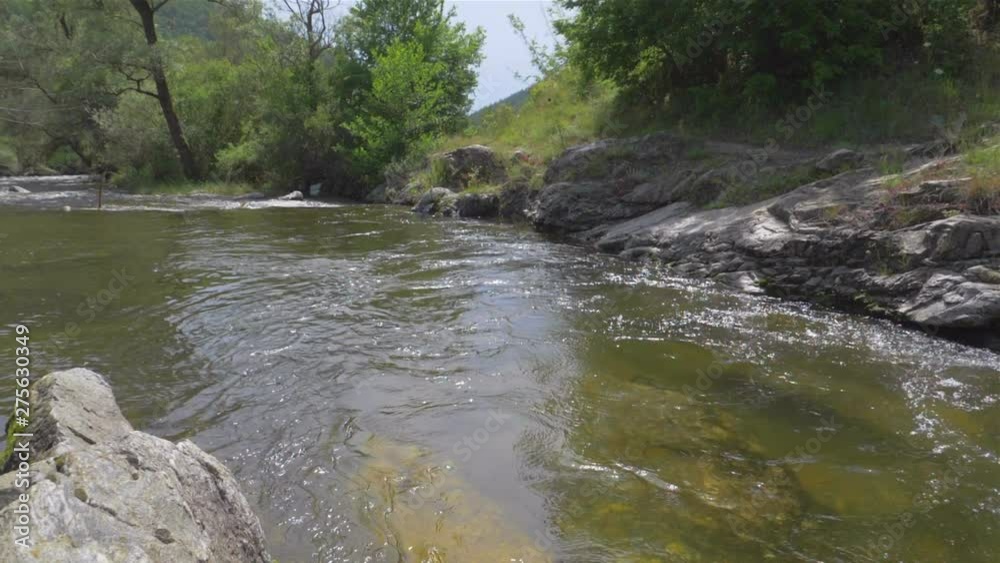 The river is running fast. Beautiful View The river is running fast. Beautiful View