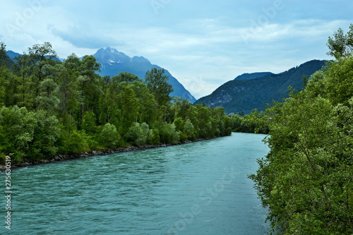Austrian Alps-view on the river Drava