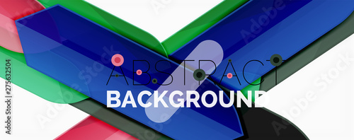 Abstract color lines dynamic background, modern material design style