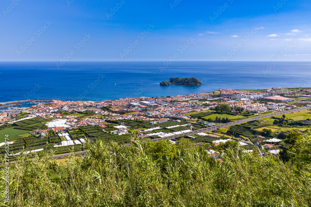 Obraz premium View from the mountains of Vila Franca do Campo, Sao Miguel island, Azores