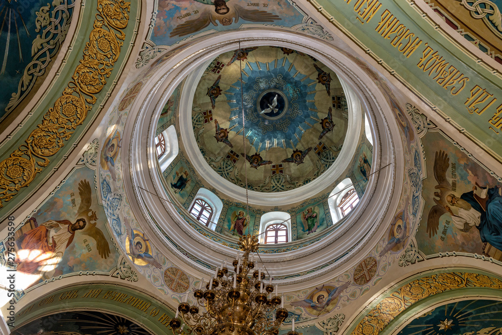 the dome of the Orthodox Church inside.