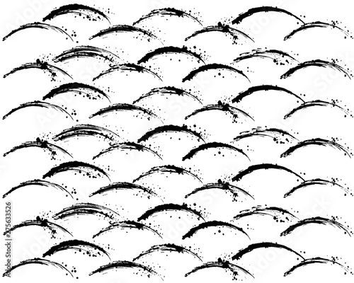 青海波 書道 手書き 毛筆イラスト Stock ベクター Adobe Stock