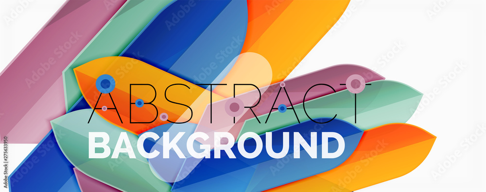 Fototapeta premium Geometric abstract background. Dynamic shapes composition