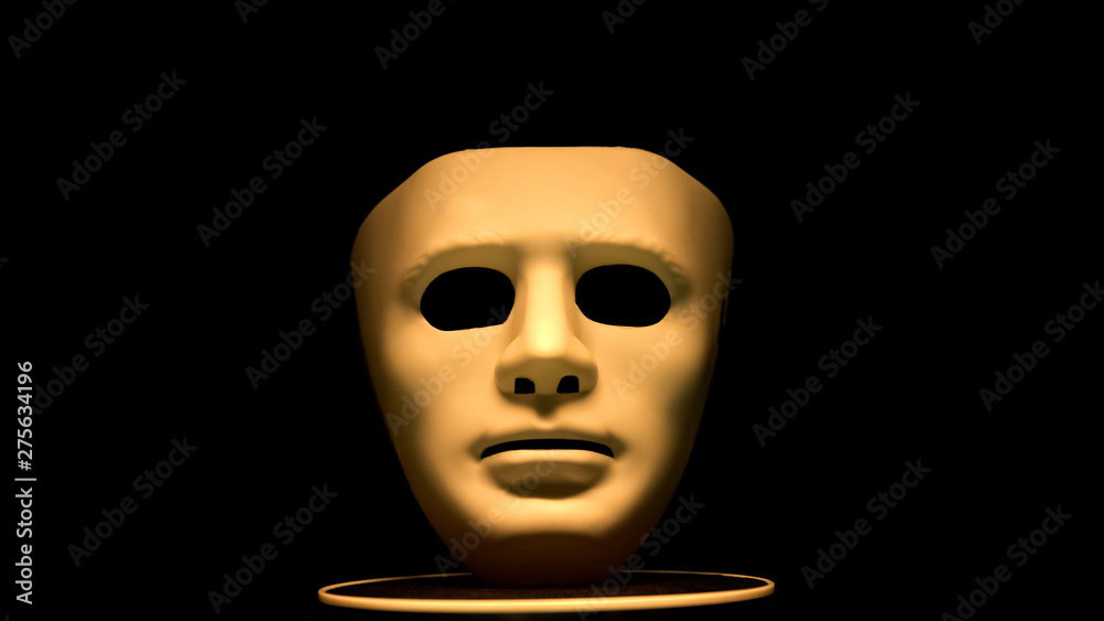Anonymous mask isolated on black, illegal activity, conspiracy theory, incognito Anonymous mask isolated on black, illegal activity, conspiracy theory, incognito