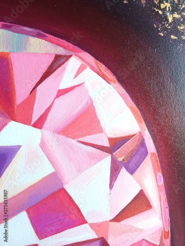 Abstract diamond oil painting background