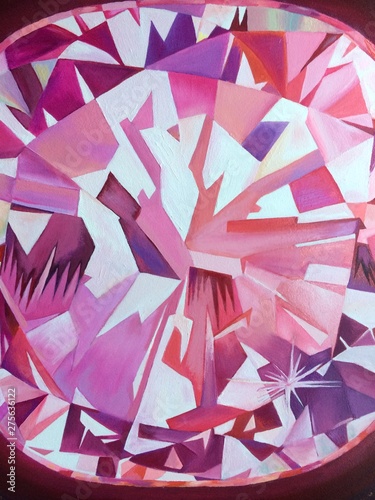 Abstract diamond oil painting background