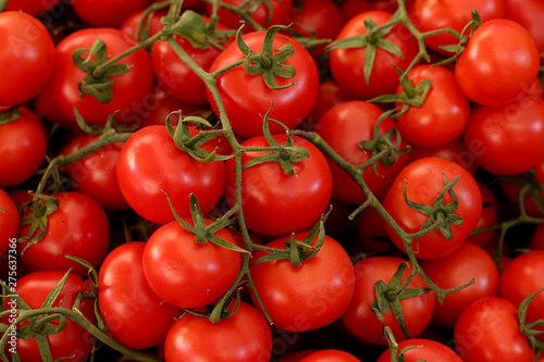 Stuffed tomatoes are red and juicy