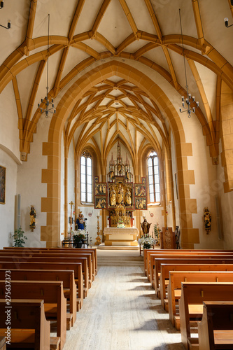 Innenraum der Kirche von St  rvis  Graub  nden  Schweiz