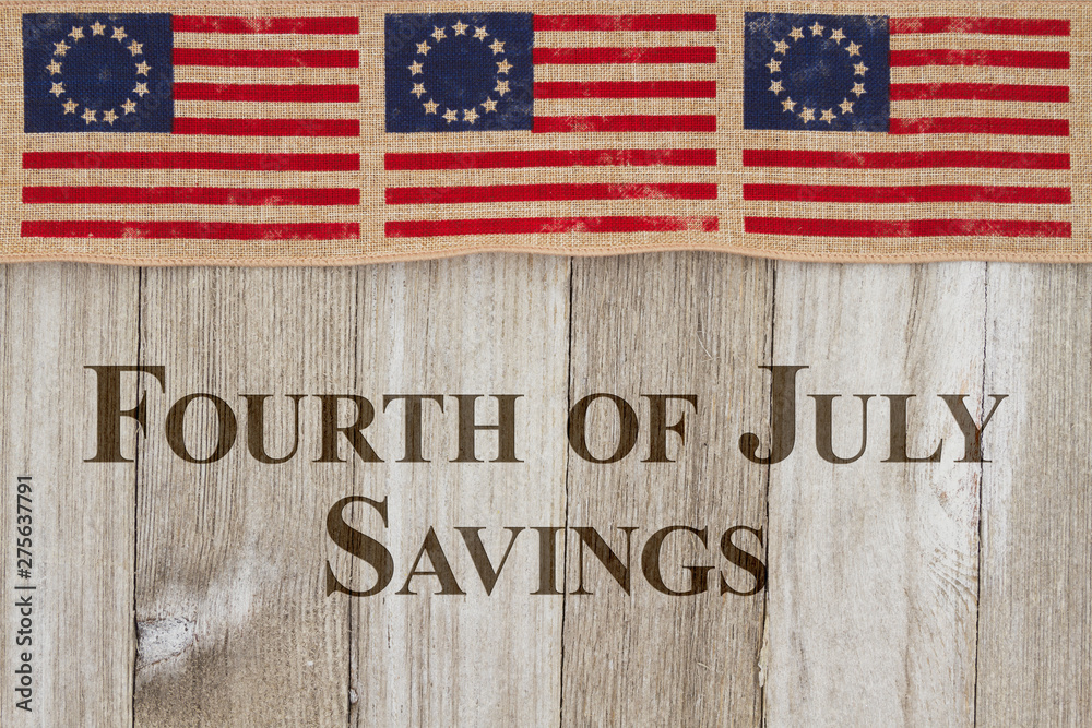 Fototapeta premium 4th of July Sale message