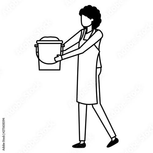 gardener woman work gardening design