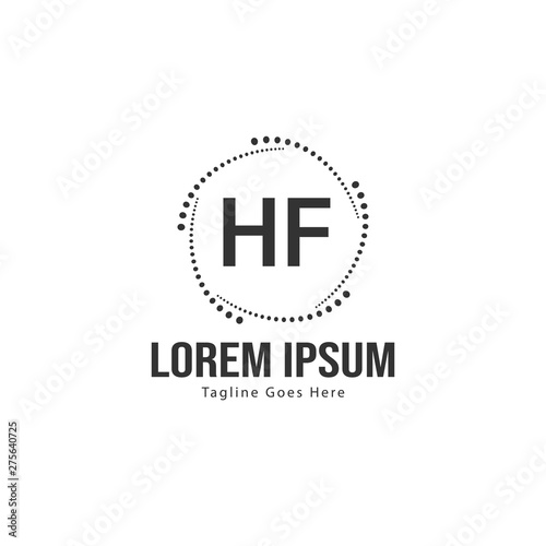 Free Download Initial HF logo template with modern frame. Minimalist HF letter logo vector illustration - GFXLoad