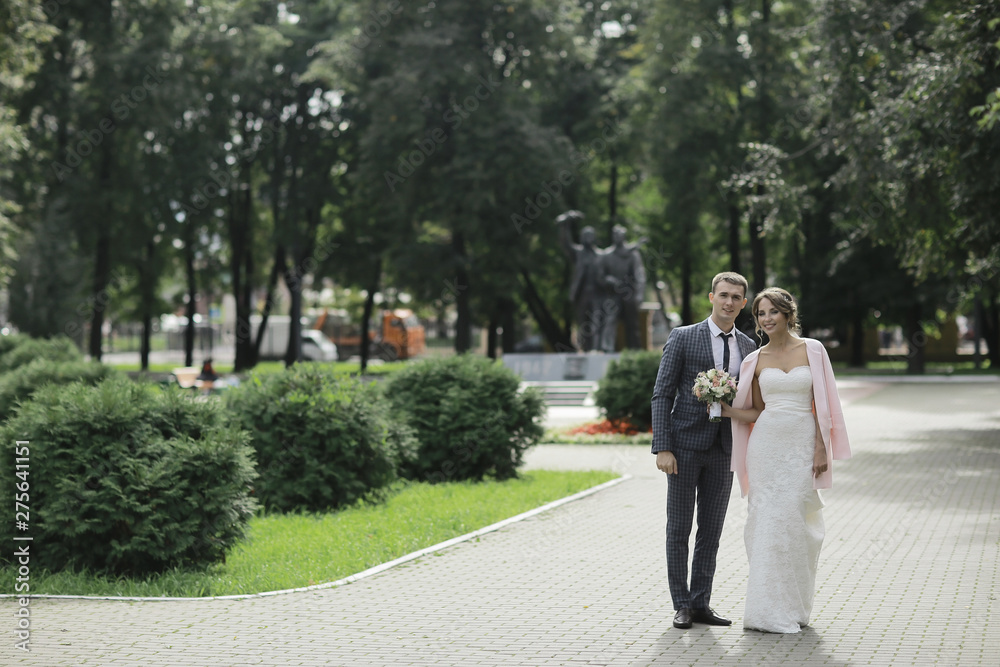 Bride in a white dress at a wedding is beautifully solemn Bride in a white dress at a wedding is beautifully solemn