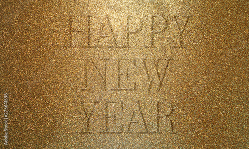 Happy new year gold illustration