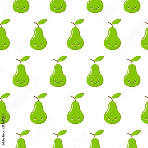 Pretty graphic pears seamless pattern. Cute seamless pattern with pear. Seamless pattern with pears