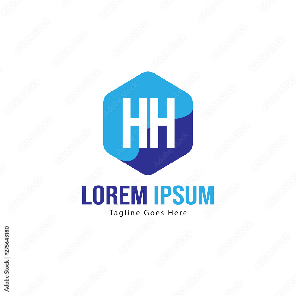 Initial HH logo template with modern frame. Minimalist HH letter logo vector illustration Initial HH logo template with modern frame. Minimalist HH letter logo vector illustration