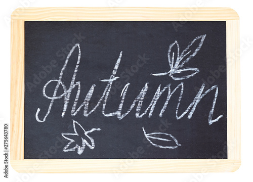 Black chalkboard with handw...