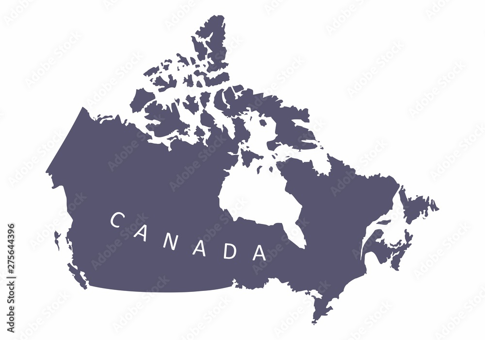 Canada silhouette map