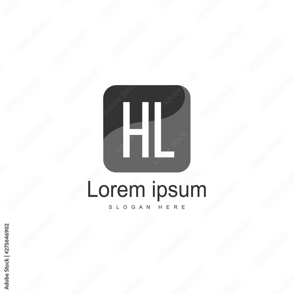 Initial HL logo template with modern frame. Minimalist HL letter logo vector illustration Initial HL logo template with modern frame. Minimalist HL letter logo vector illustration
