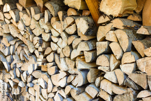 a lot of firewood for the stove, fireplace