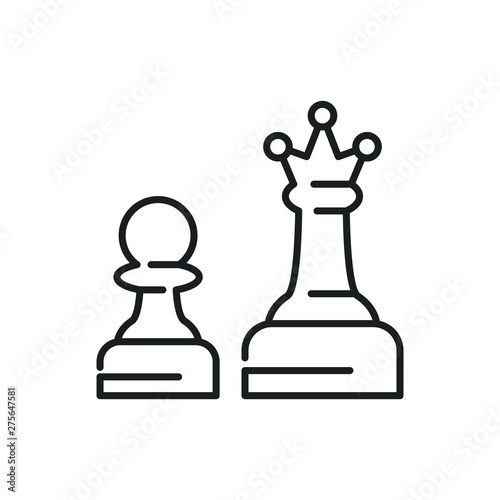 queen and pawn vector icon © Irina