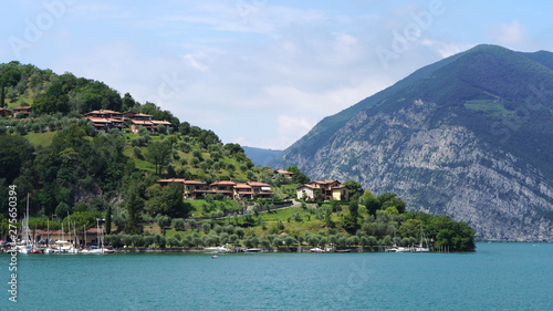 Beautiful Mountains at Lake of Iseo, Italy