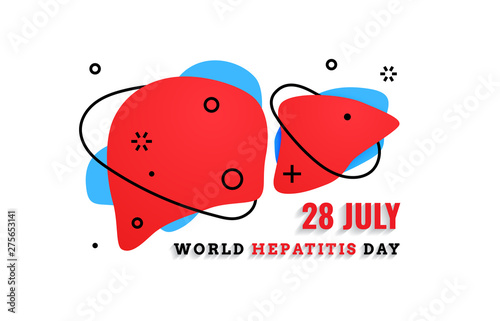 Vector illustration of World Hepatitis Day 28 july banner