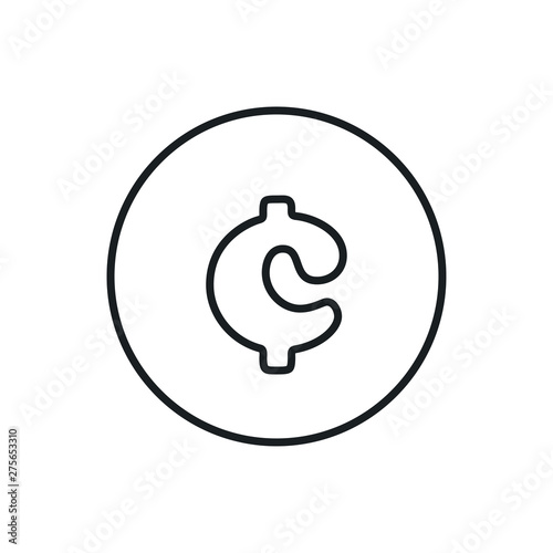 cent sign vector icon