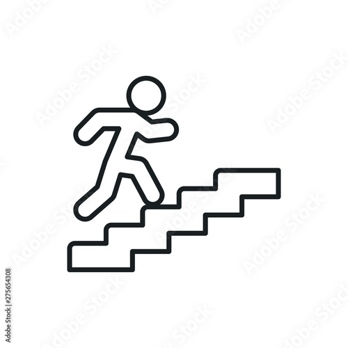 stairways run vector icon
