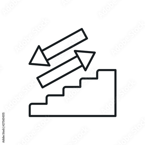 stairways run vector icon