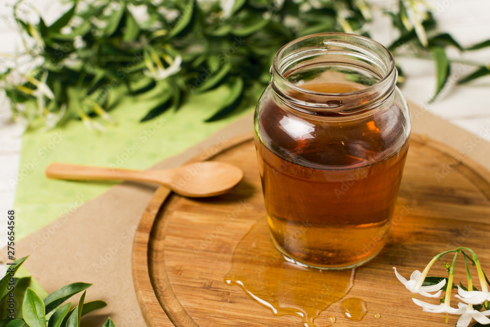 Honey jar with spoon Honey jar with spoon