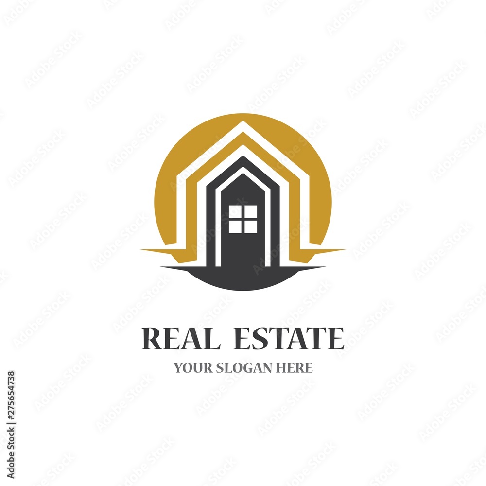 Fototapeta premium Real estate logo icon illustration