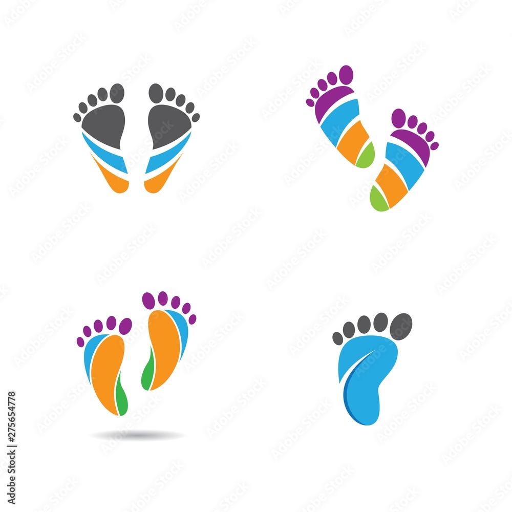 Obraz premium Foot therapist logo vector icon