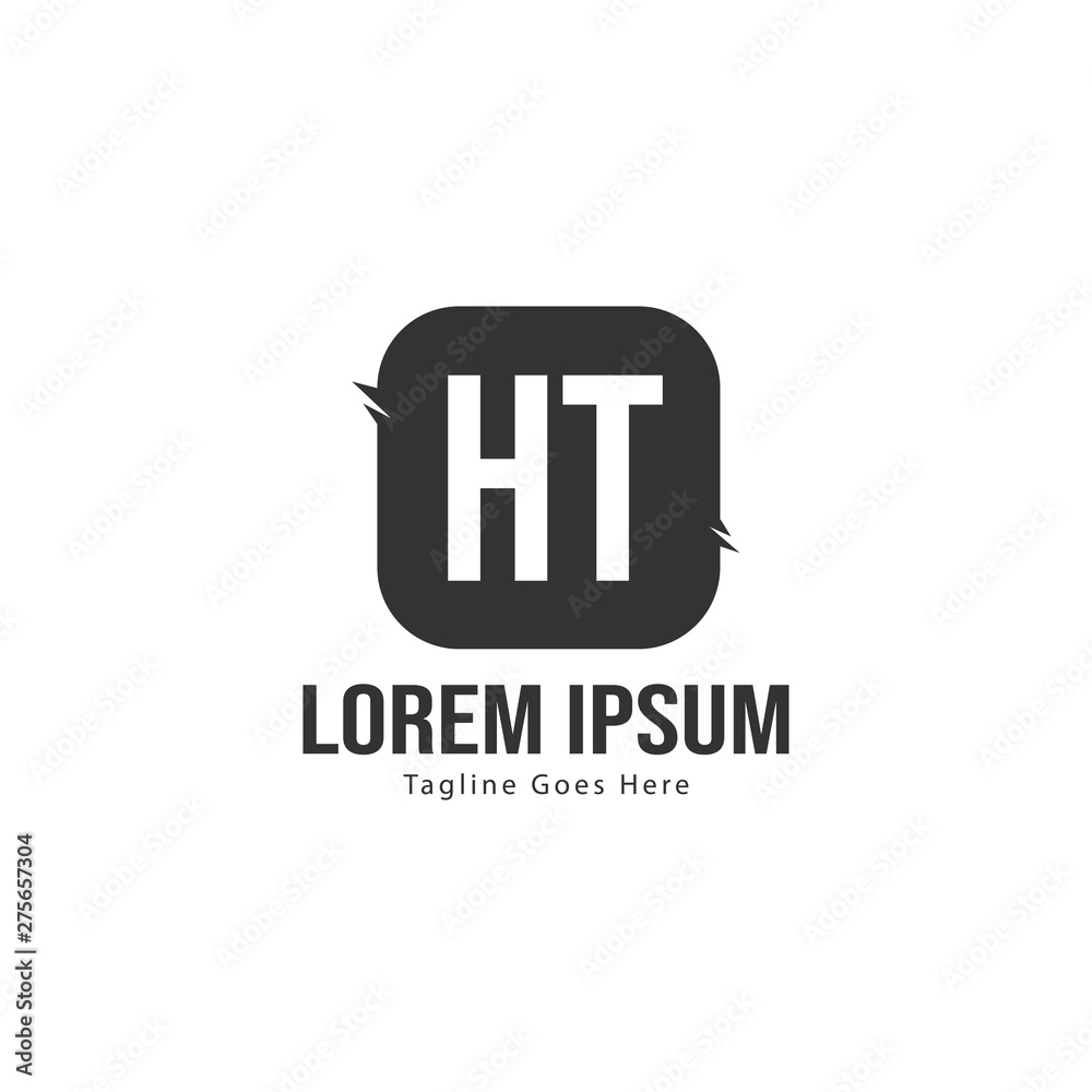 Initial HT logo template with modern frame. Minimalist HT letter logo vector illustration Initial HT logo template with modern frame. Minimalist HT letter logo vector illustration