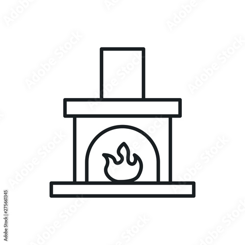 fireplace vector icon