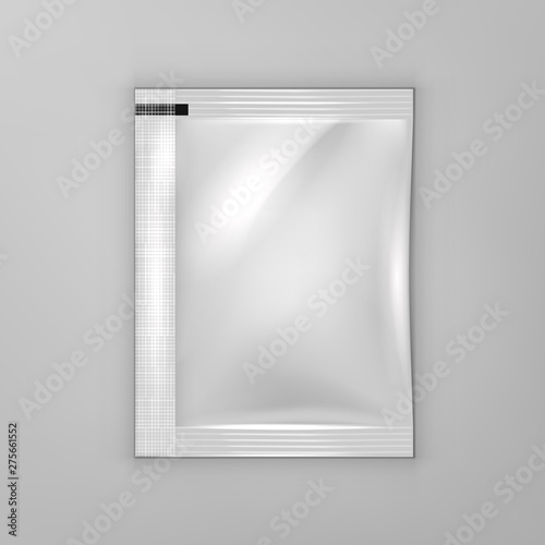 Realistic Blank Plastic Foil Bag For Branding