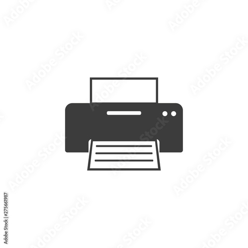 Copy, device, printer icon. Vector illustration, flat design.