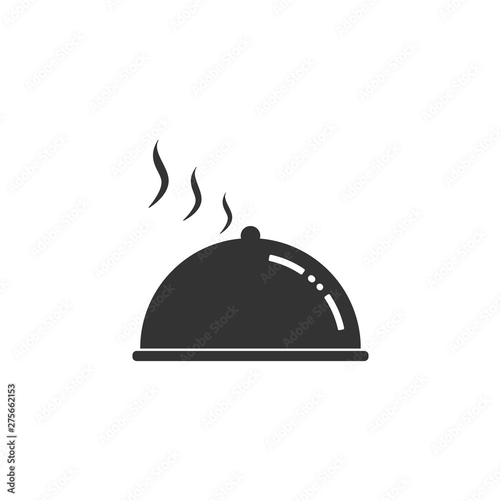 Fototapeta premium Food cover icon. Vector illustration, flat design.