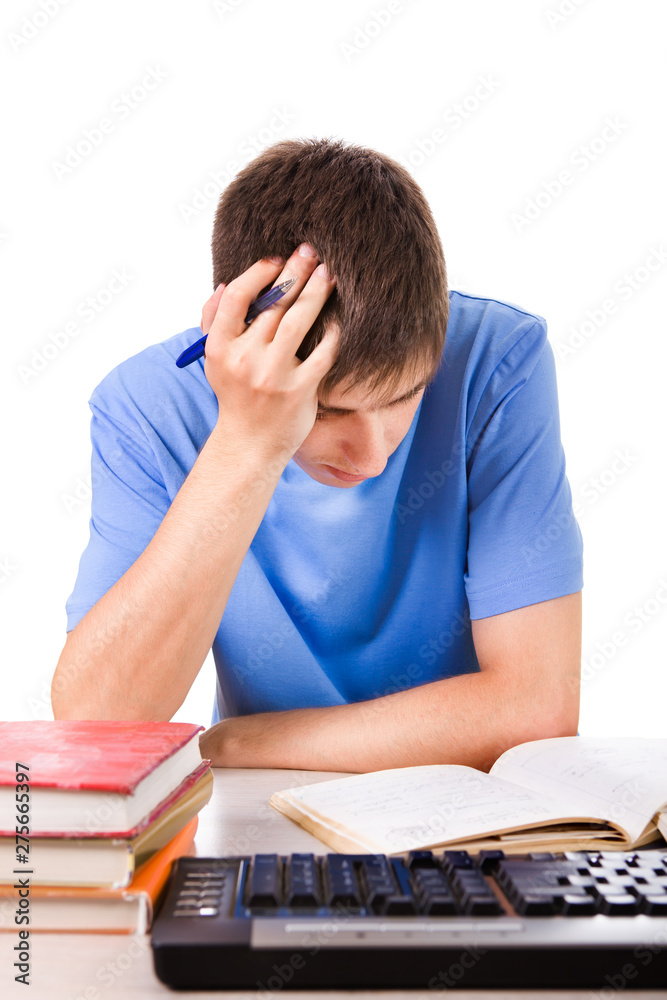 Tired Student with a Books Tired Student with a Books