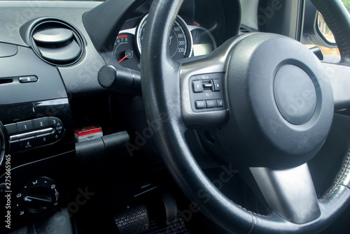 Car dashboard, radio, turn signal, mirror system and other panel © Thitimon