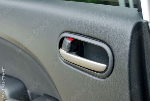 Car door opening. Car accessories and parts.