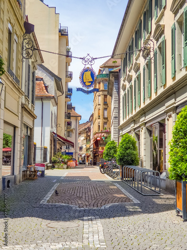 Vista de Rua em Vevey Montreux Suiça