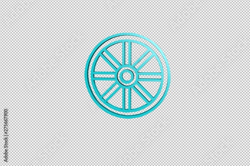 Illustration of Wheel on transparent background