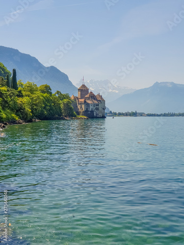 Vista, montreux, lago, genebra, suíça