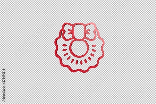 Illustration of Wreath on transparent background